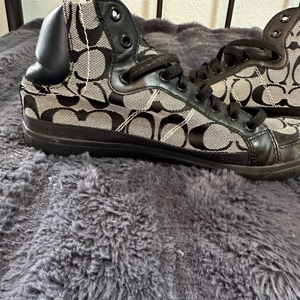 Coach Ellis High Top Sneakers Black and Gray US Women's Size 8.5 Y2K - Picture 10 of 12